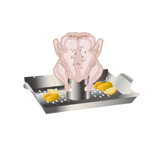 4cookz 3--1 RVS groente en kip rooster - chicken on beercan rooster