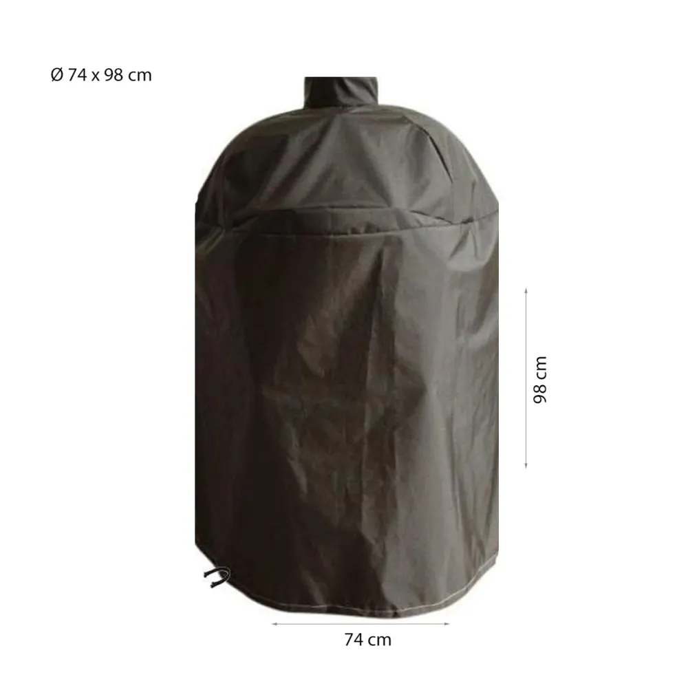 BBQ Hoes Waterdicht en Rond - Zwart - 15 tot 21 inch - Ø74x98 cm - Universeel - Geschikt voor Kamado, Big Green Egg en Gri...
