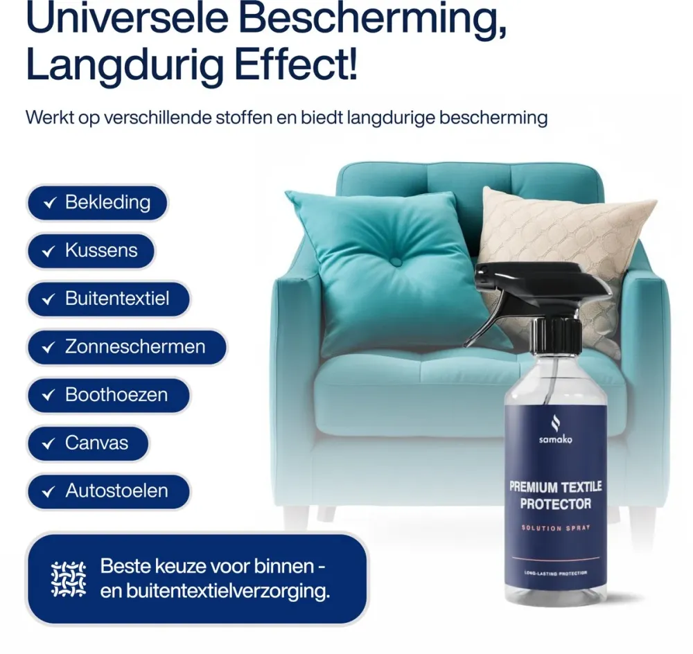Samako - Impregneerspray meubelstof - Beschermlaag - Textile Protector - Textile Care Kit - Textile Care - Impregneer spray