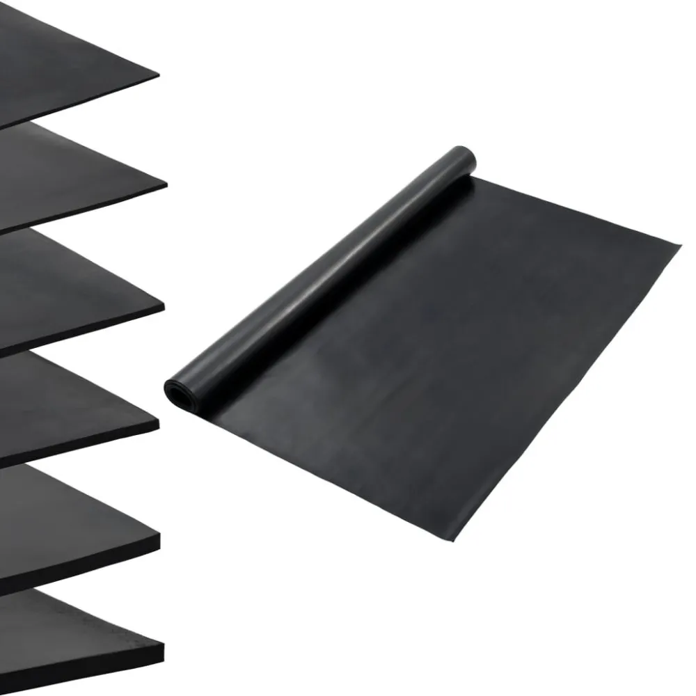 Lage pile Vloermat anti-slip 1 mm glad 1,2x2 m gummi