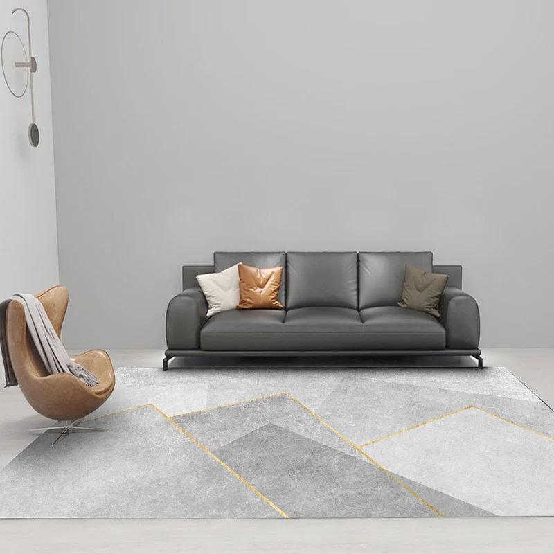 Postmodern loungeruimtetapijt Meerkleurig geometrisch tapijt Polyestervezel wasbaar Vlekbestendig antisliptapijt
