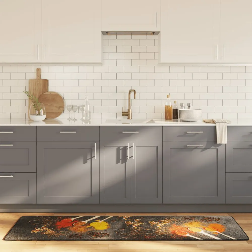 Rond design Keukenmat wasbaar anti-slip 60x180 cm meerkleurig
