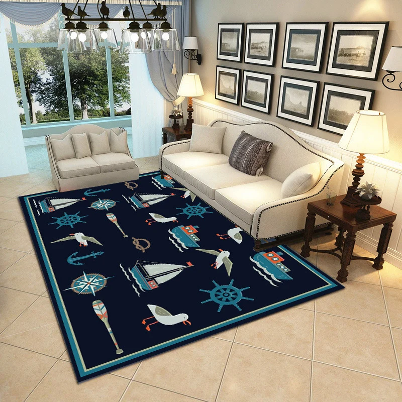 Unique 3D Underwater World Rug Meervoudig Colored Kids Rug Polypropylene Pet Friendly Stain Resistant Anti-Slip Carpet Nur...