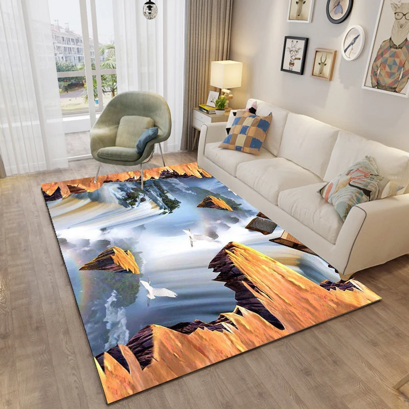 Unique 3D Underwater World Rug Meervoudig Colored Kids Rug Polypropylene Pet Friendly Stain Resistant Anti-Slip Carpet Nur...