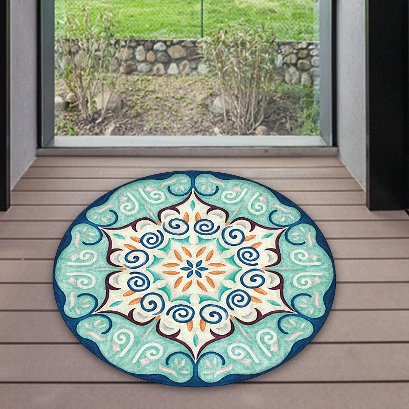 Van vroeger zuidwestelijk tapijt blauw en groen Americana tapijt synthetisch antislip tapijt voor slaapkamer