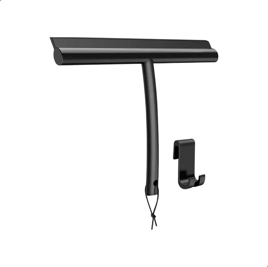 AKSA Home® Douchewisser met Ophanghaak - Trekker Douche - Raamwisser - Zwart