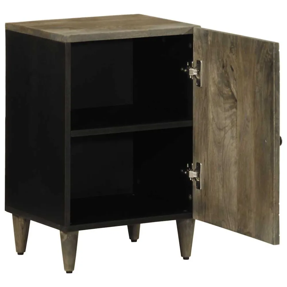 Badkamerkast 38x33x58 cm massief mangohout met 4 compartimenten