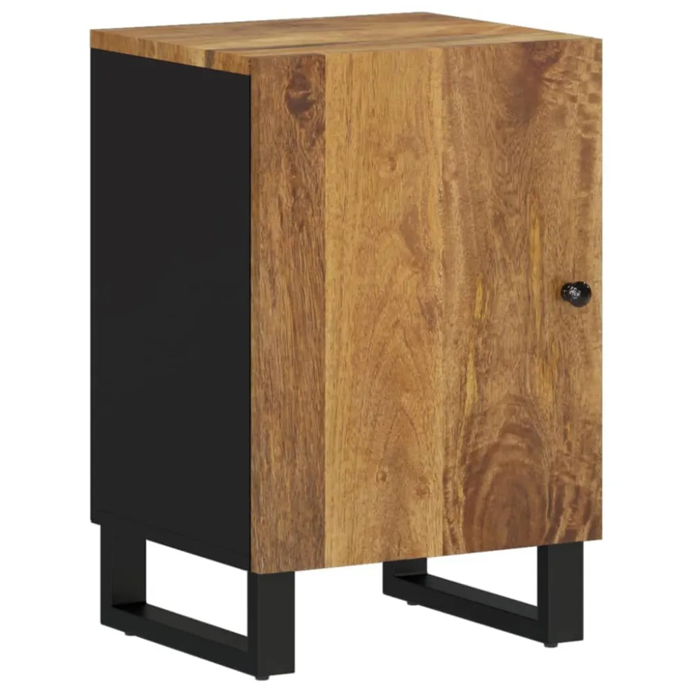 Badkamerkast 38x33x58 cm massief mangohout Waterbestendig