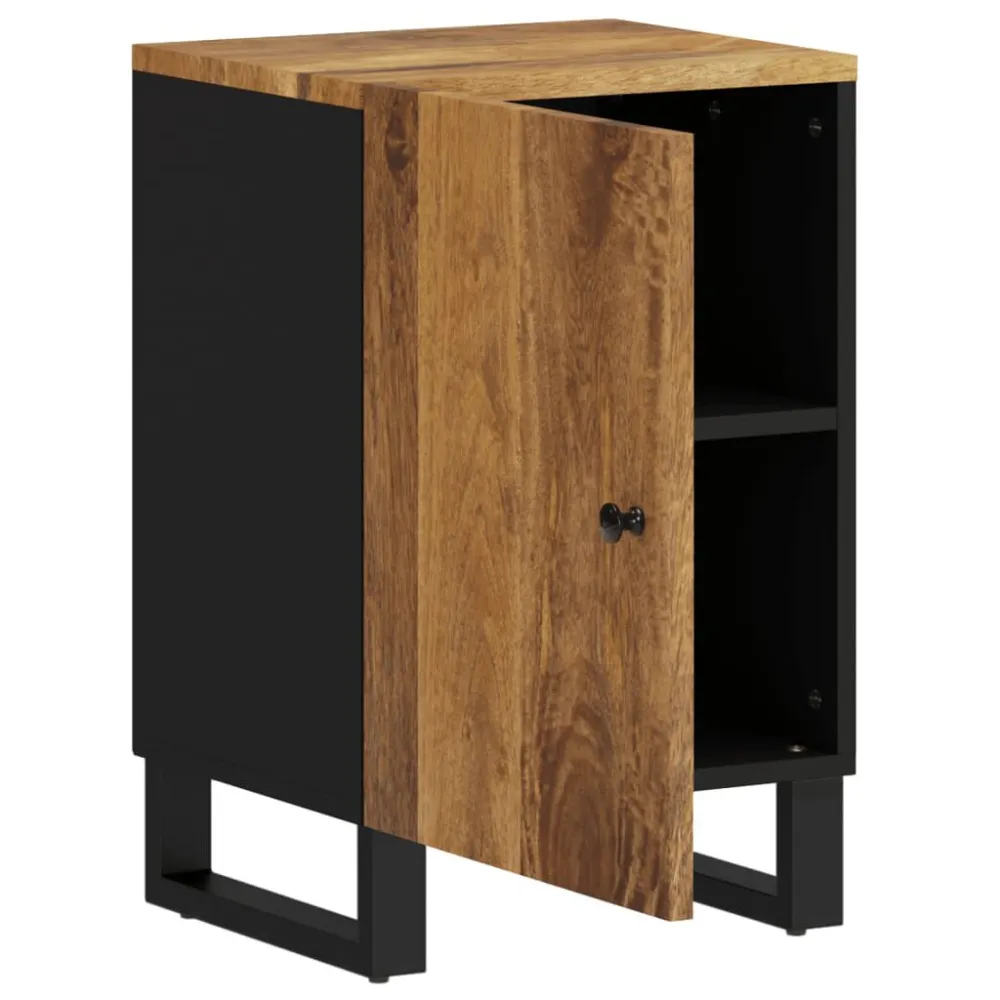 Badkamerkast 38x33x58 cm massief mangohout Waterbestendig