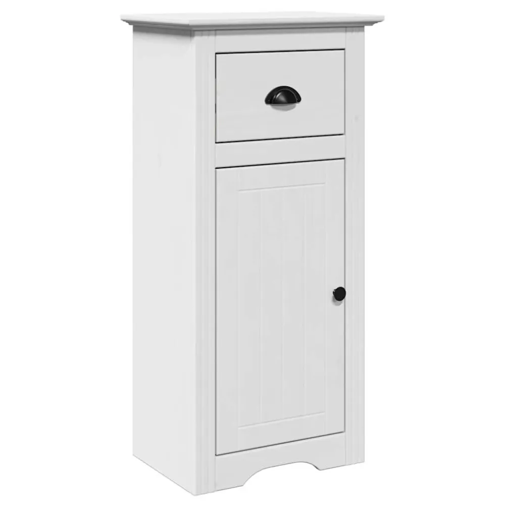 Badkamerkast BODO 44x30x90 cm wit mat zwart