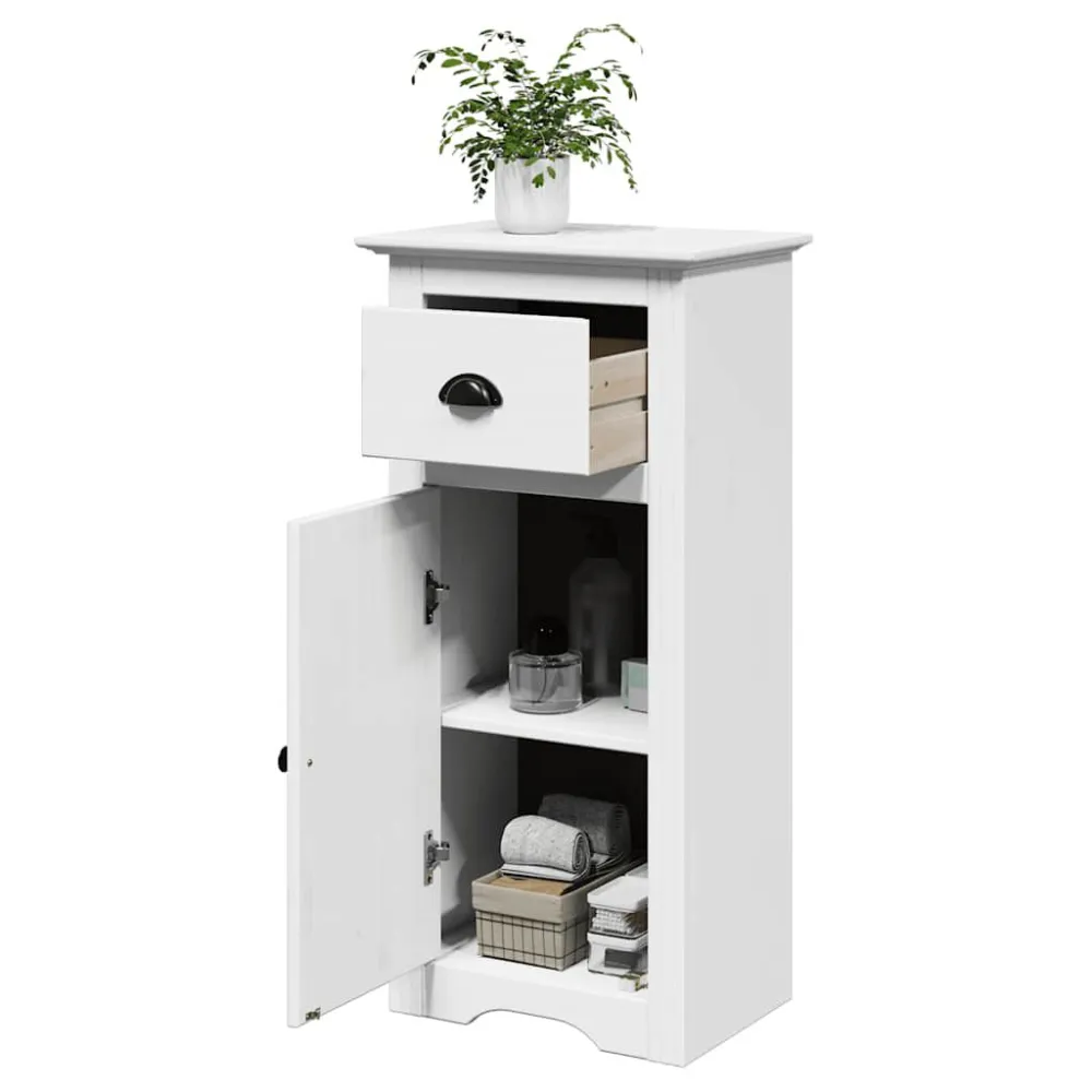 Badkamerkast BODO 44x30x90 cm wit mat zwart