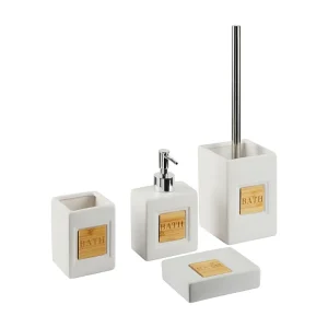 Badkamerset set van 4 keramiek lichtbruin KOUROU