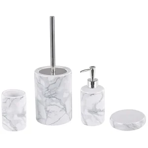 Badkamerset set van 4 keramiek wit ARAUCO met sensor