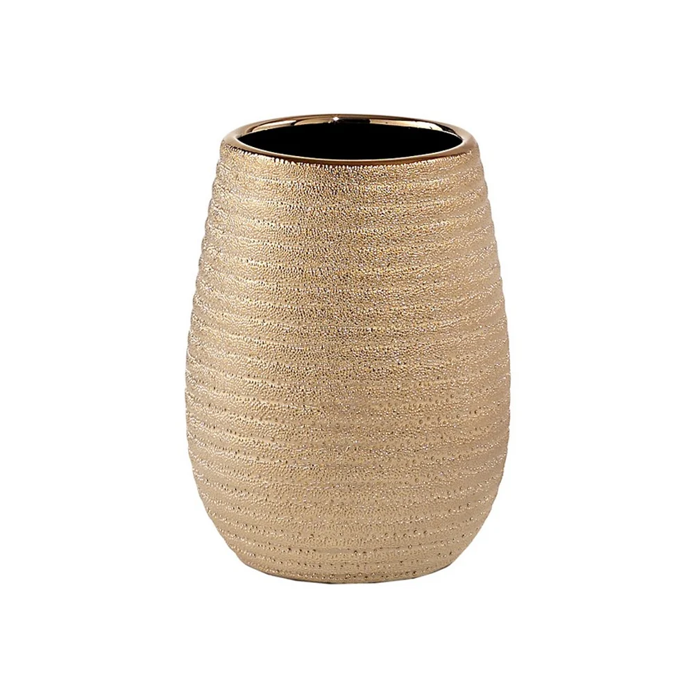 Bathroom Accessory Set Gedy Astrid collection gold-colored aardewerk