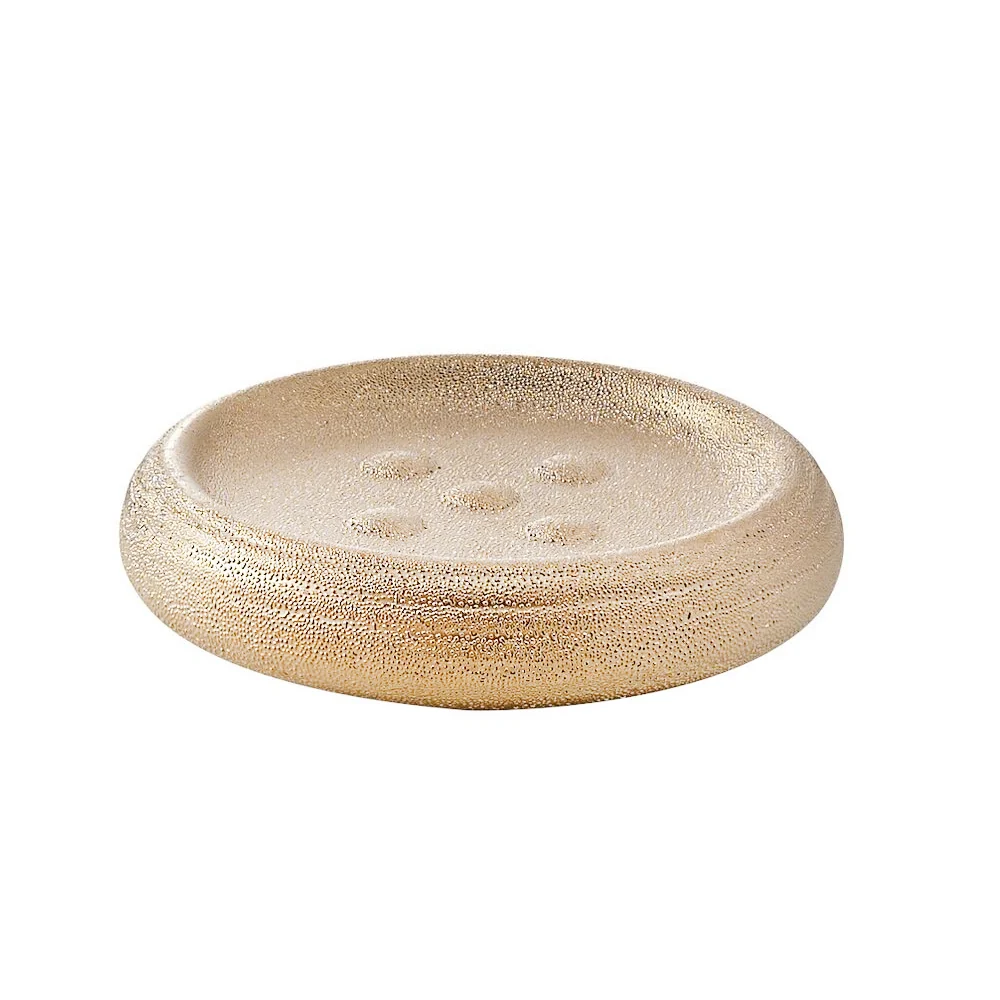 Bathroom Accessory Set Gedy Astrid collection gold-colored aardewerk