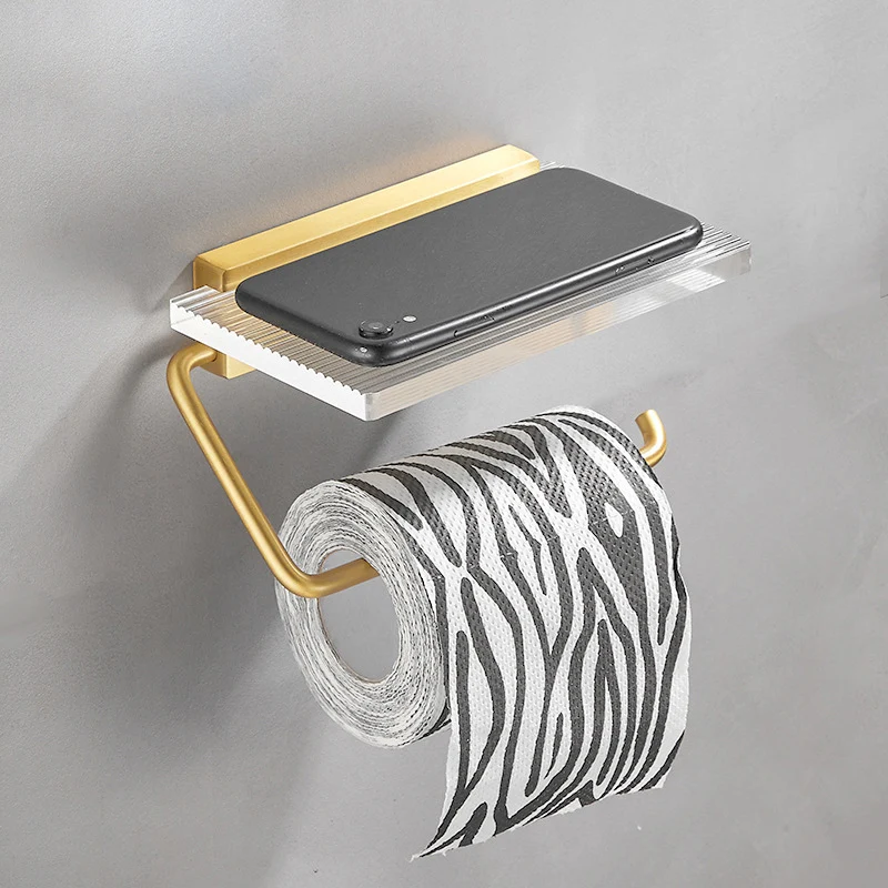 Bathroom Accessory Set Gold Van metaal and Acrylic Bath Hardware Set mat zwart