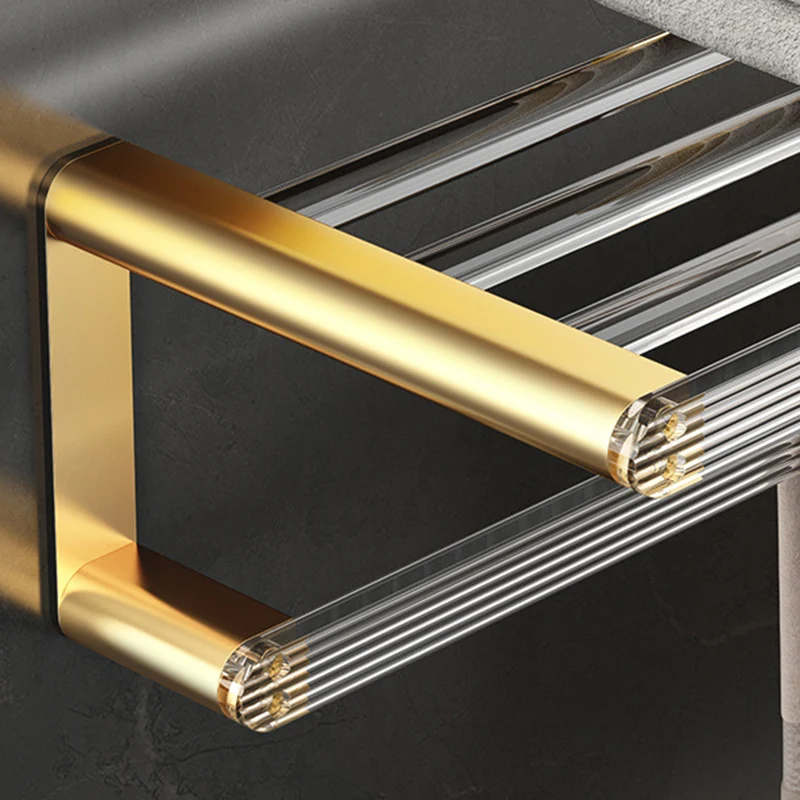 Bathroom Accessory Set Gold Van metaal and Acrylic Bath Hardware Set mat zwart