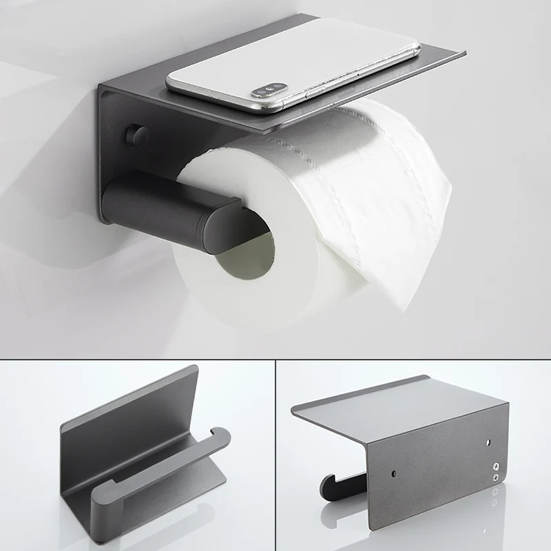 Contemporary Bathroom Accessory As Individual Or As Set Metalen mat zwart