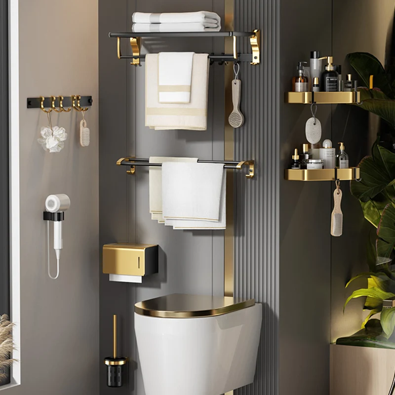 Contemporary Stainless Bathroom Accessory As Individual Or As Set Ravenzwart and Gold