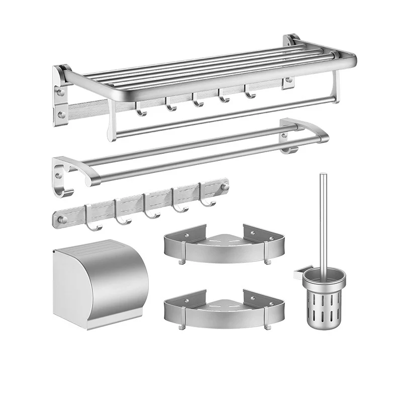 Contemporary Zilver Bathroom Accessory As Individual Or As Set voor een opgeruimde look