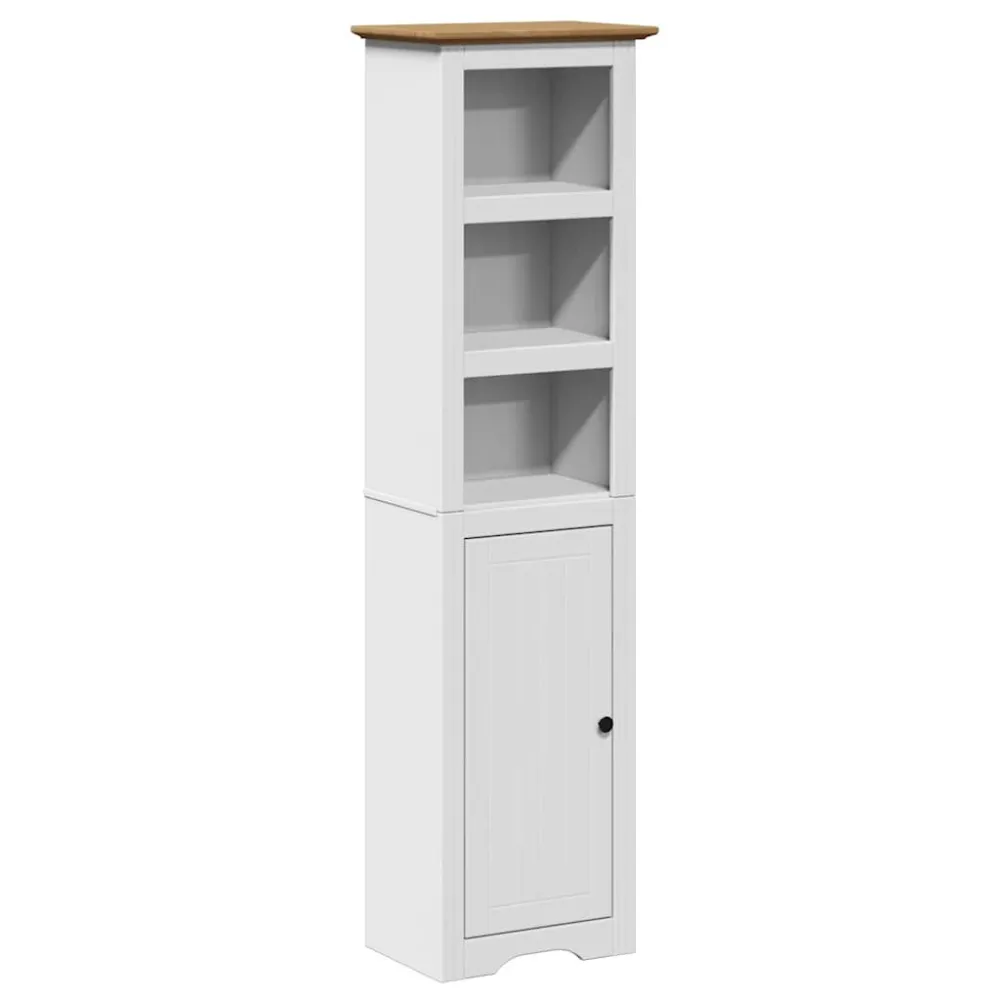Douche caddy Badkamerkast BODO 44x30x160 cm wit en bruin