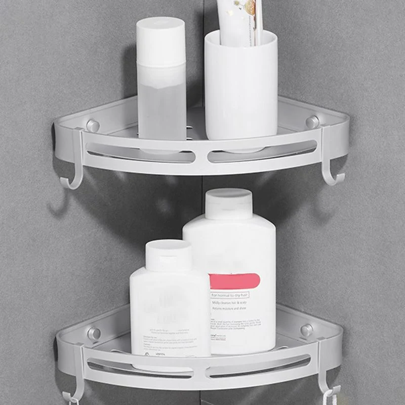 Modern Aluminium Bathroom Accessory Set Black/ Sliver Bath Shelf