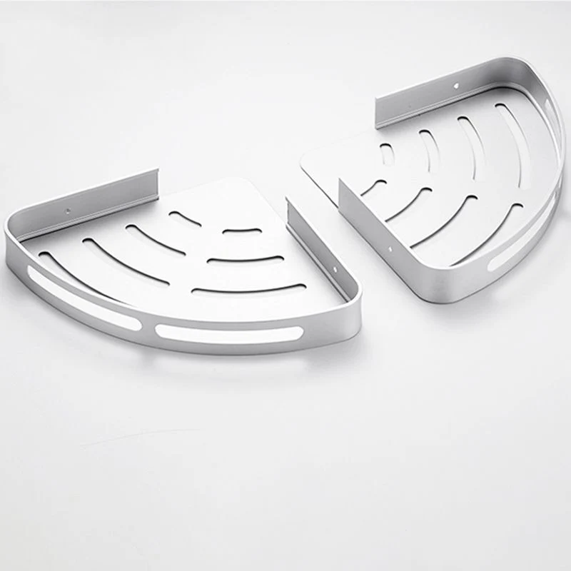 Modern Aluminium Bathroom Accessory Set Black/ Sliver Bath Shelf