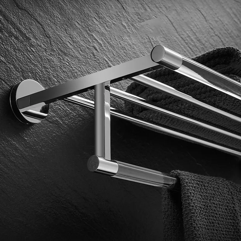 Modern Bathroom Accessory As Individual Or As Set Plastic and Metalen Clear