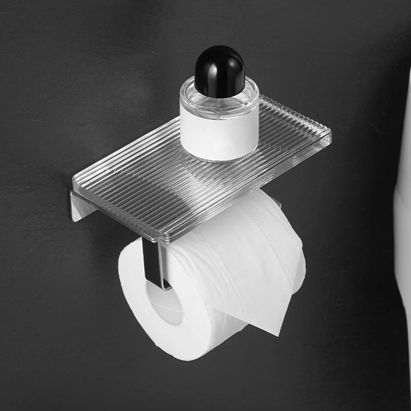 Modern Bathroom Accessory As Individual Or As Set Plastic and Metalen Clear