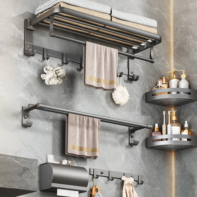 Modern Bathroom Accessory Set Matte Asgrijs Bathroom Accessory Kit met Garantie
