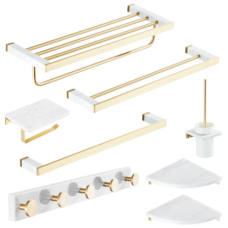 Modern Wit Bathroom Accessory As Individual Or As Set Marble