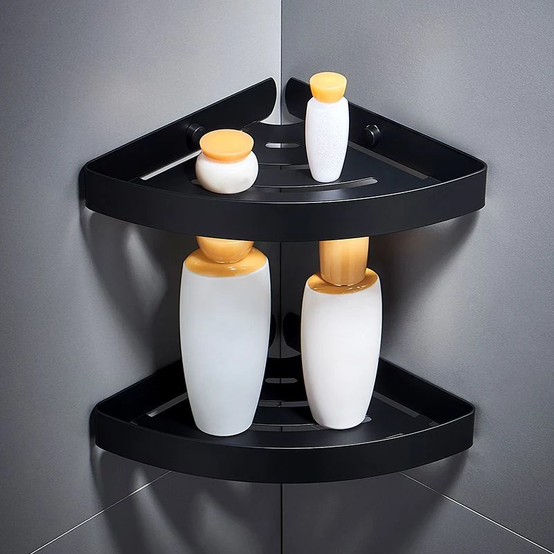 Silver/Black Bathroom Accessory Set Strak 1/2/3 - Piece Bath Shelf Batterij aangedreven