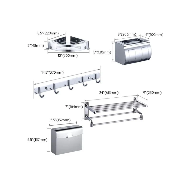 Staalgrijs Contemporary Bathroom Accessory As Individual Or As Set