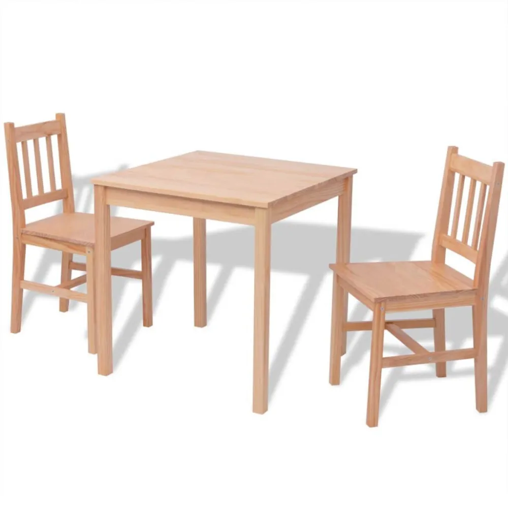 Tandenborstelhouder set 3-delige Eetkamerset grenenhout