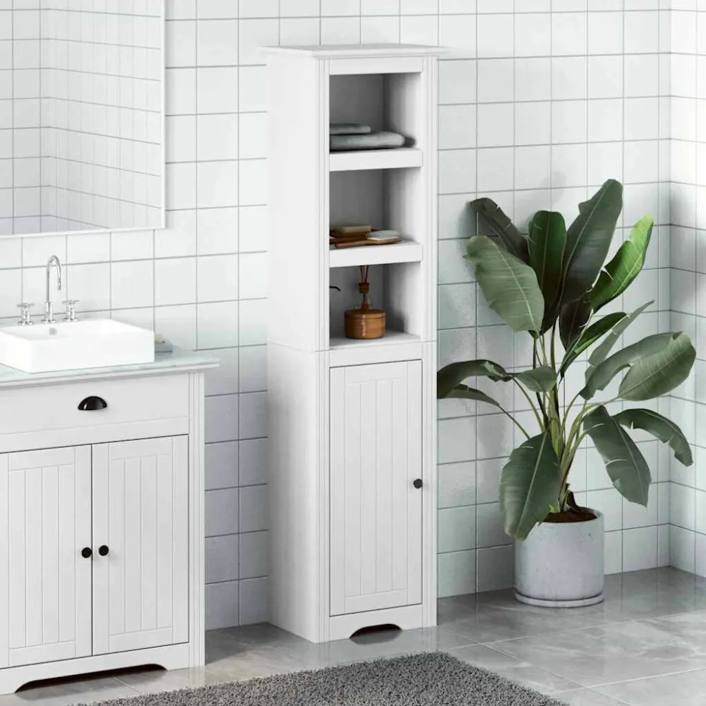 Tandenborstelhouder set Badkamerkast BODO 44x30x160 cm wit