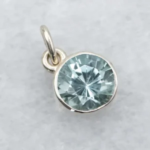 Tandenborstelhouder set Bezel Set Aquamarine Solitaire Pendant