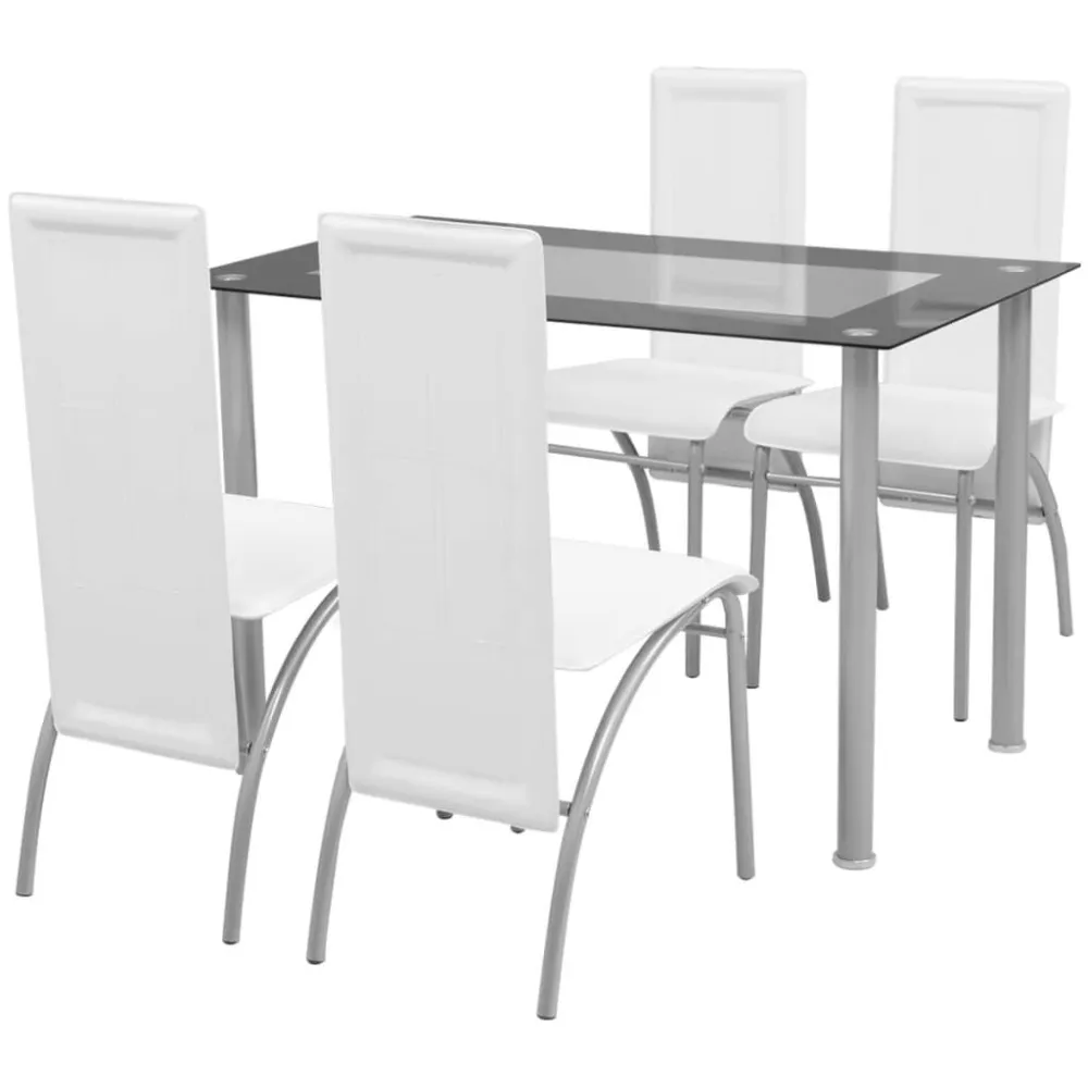 Tandenborstelhouder set Eetkamerset Wit 5-delige