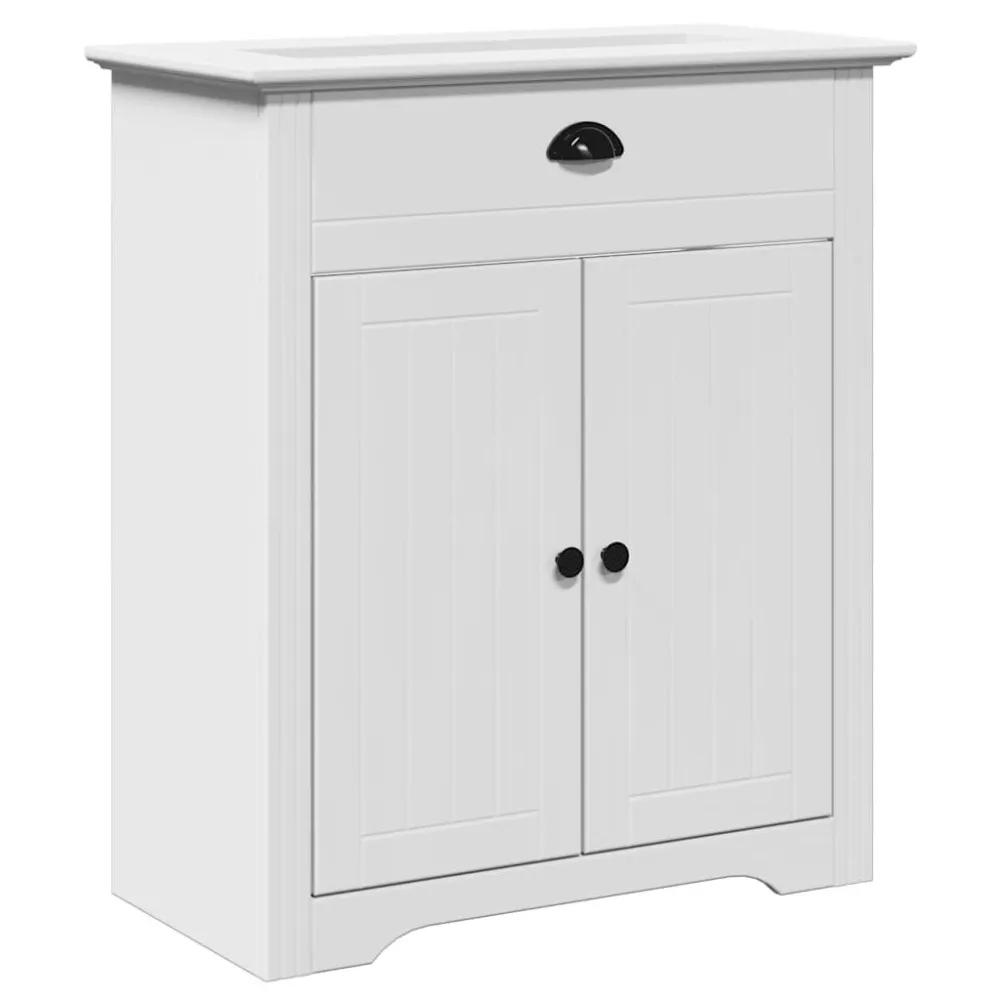 Wastafelkast BODO 70x35x80 cm wit | Roestvrij Staal |