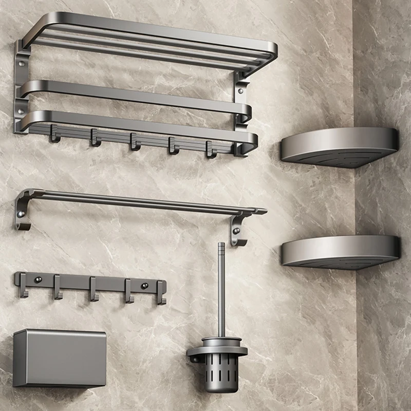 WC-rolhouder met opbergvak Traditional Bathroom Accessory As Individual Or As Set Grey