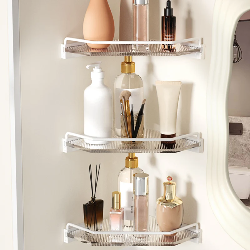 White Van metaal & Acrylic Bathroom Accessory as Individual or as Set Bath Shelf met sensor