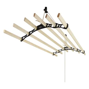 Droogrek Ophangbaar Plafond - Zwart - 1.2m