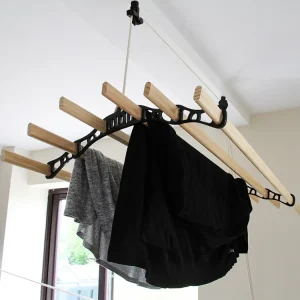Droogrek ophangbaar plafond - zwart - 1.8 meter