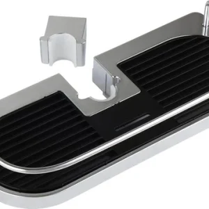 4Goodz zwart chromen doucheplank voor douchestang 30x12x5cm