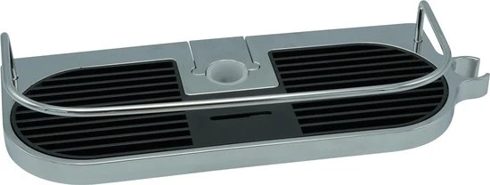 4Goodz zwart chromen doucheplank voor douchestang 30x12x5cm