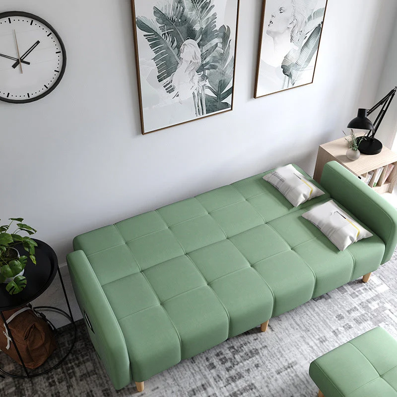 29.92" High Linnenstof Sofa Stain Convertible Sofa Biscuit Back - Perfecte Pasvorm 55l