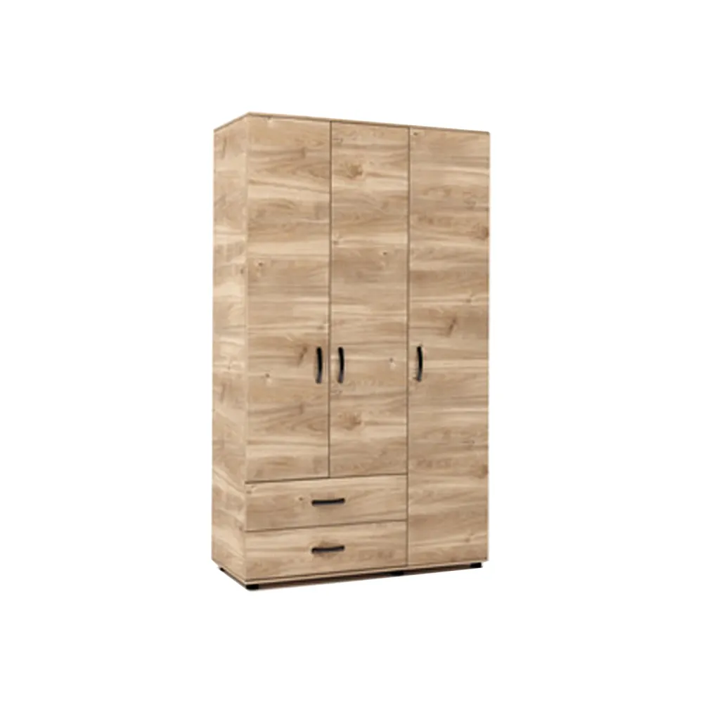 3-door and 2-drawer wardrobe - Honey Eiken