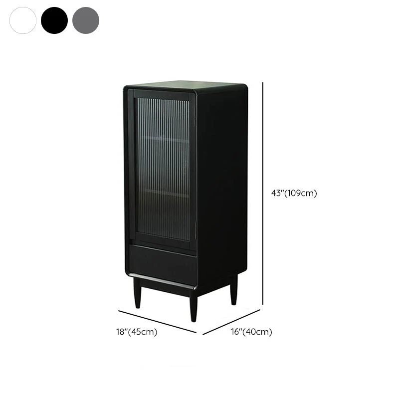 Ademend materiaal Scandinavian Display Stand Rubberwood Hutch Buffet Doors 18l