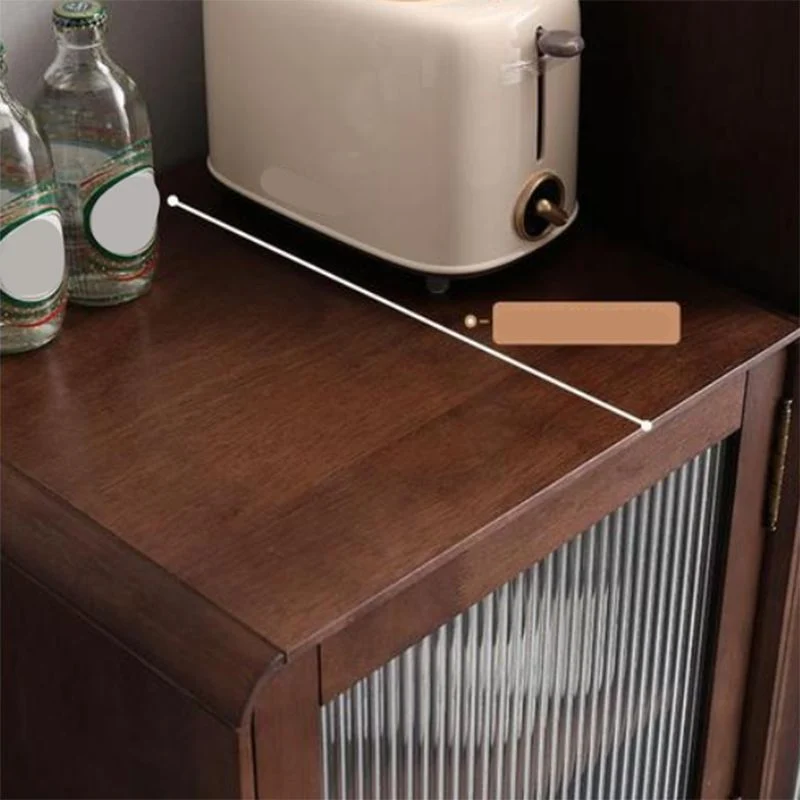 Ademend materiaal Scandinavian Display Stand Rubberwood Hutch Buffet Doors 18l