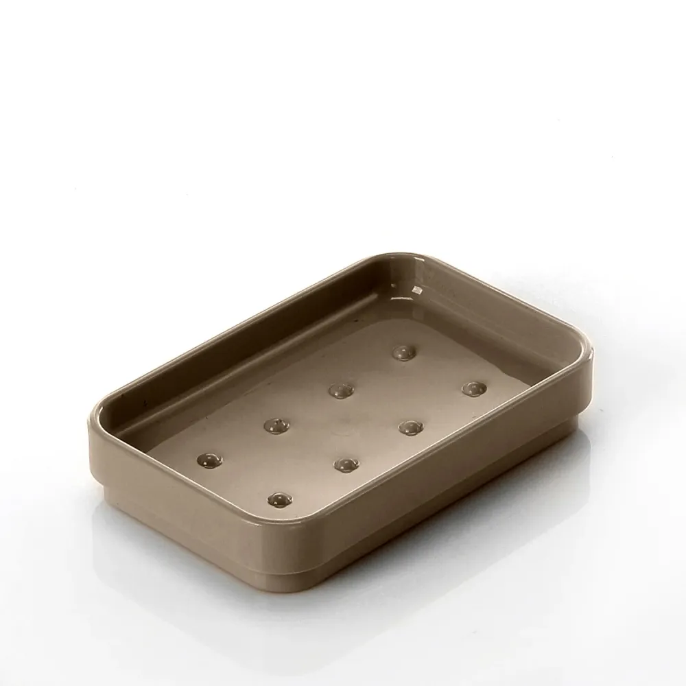 Gedy Seventy series countertop soap dish - Dove grauw met antislip rand