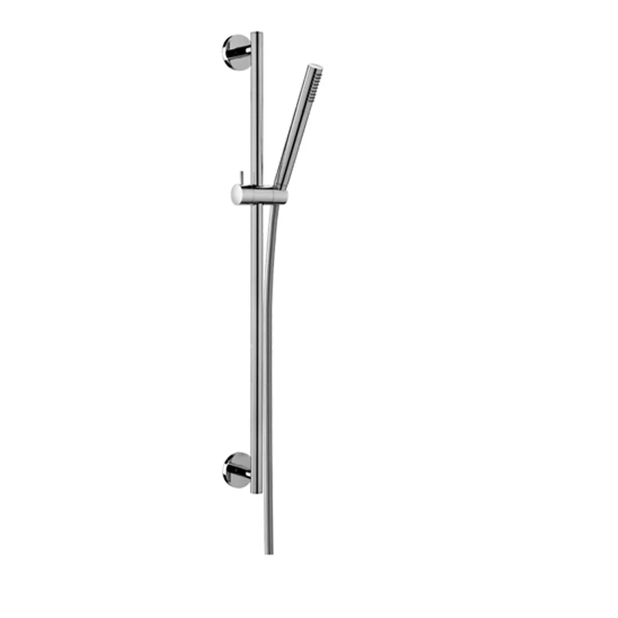 Life sliding shower round showerhead - Verchroomd met elastische band en linten